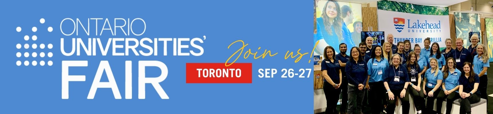 Ontario Universities Fair Toronto 26-27 Join Us