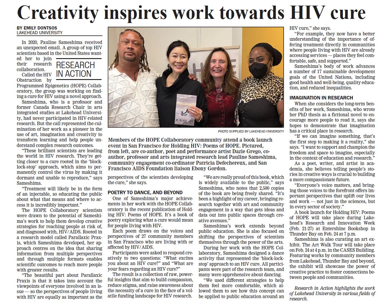 Chronicle Journal Article Chronicle Journal Article