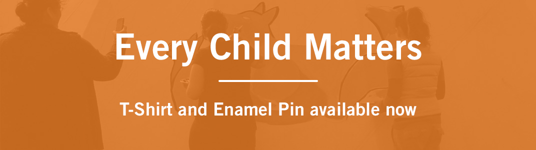 Every Child Matters. T-shirt and enamel pins available now