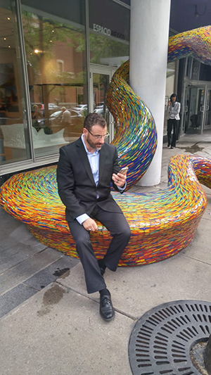 David in montreal outside of a cyber security summit event