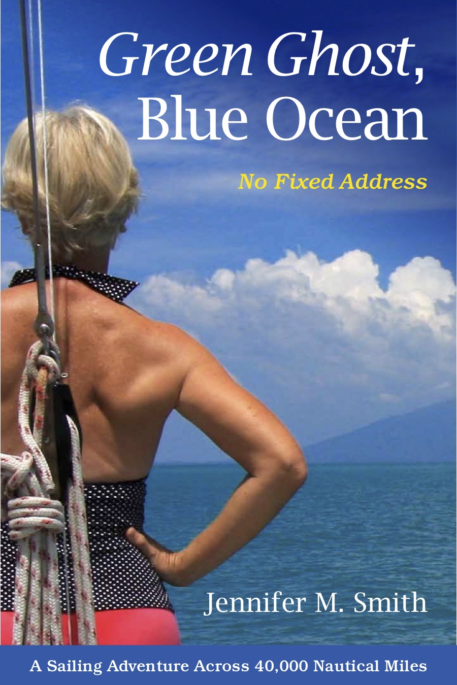 The cover of Jennifer's book entitled "Green Ghost, Blue Ocean,