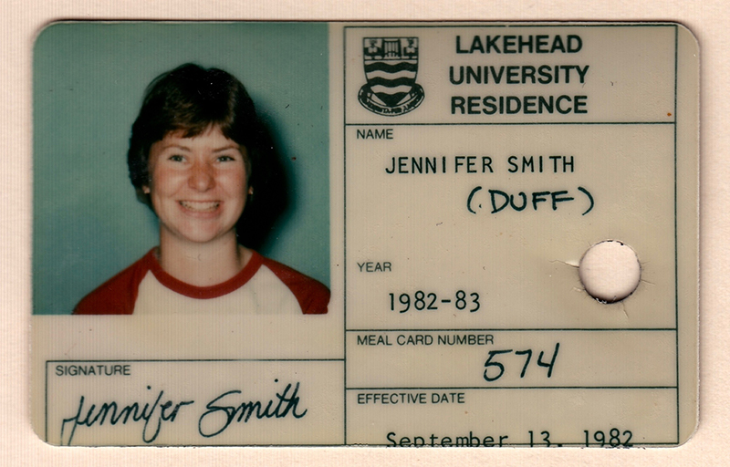 Jennifer during her Lakehead undergrad years.