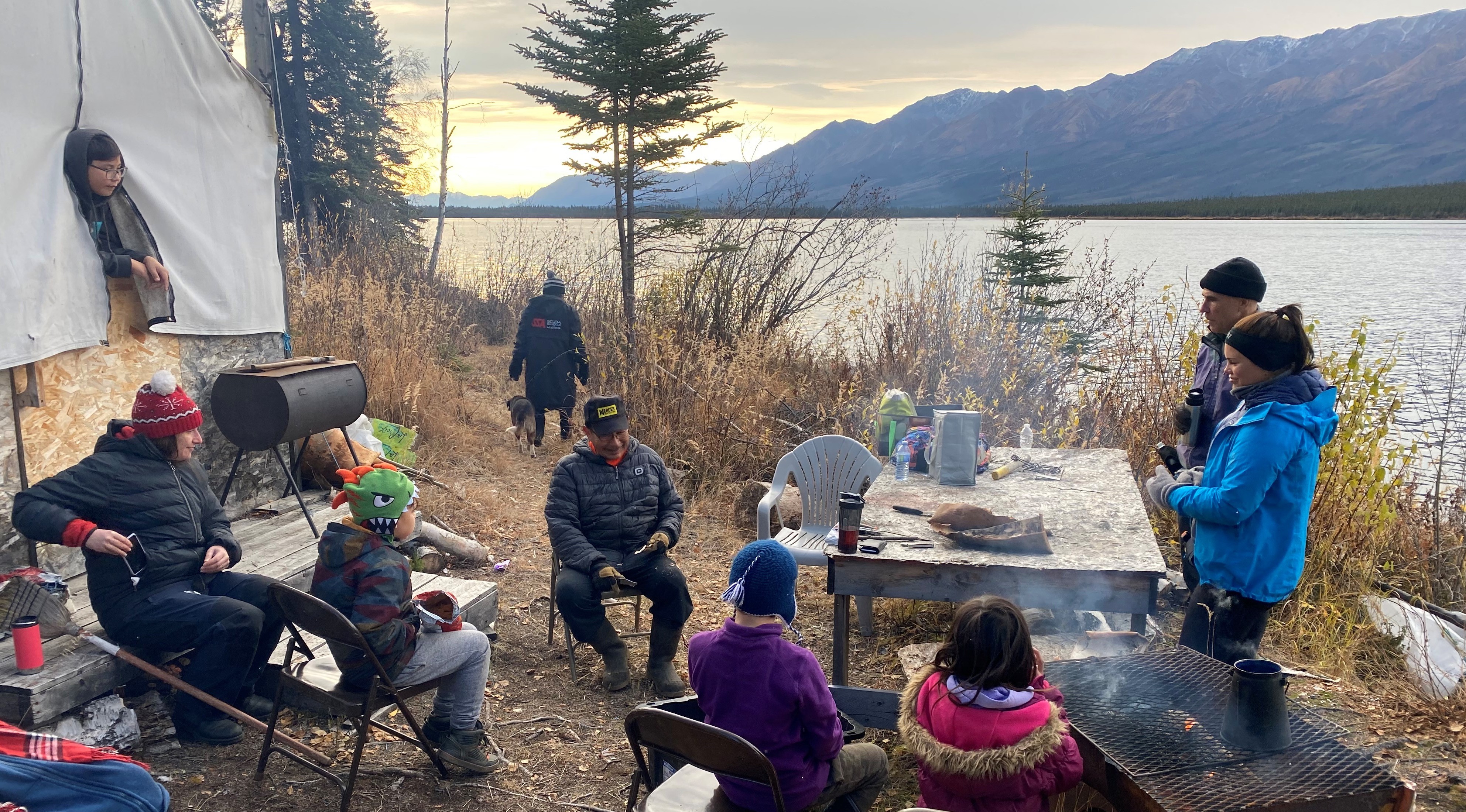 First Nation School Board students at a fall camp