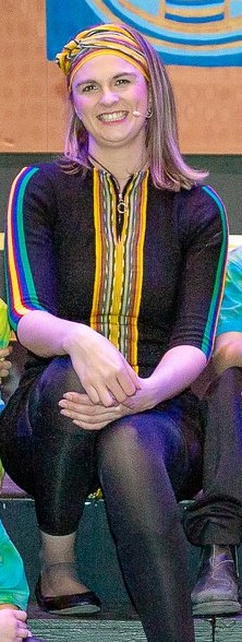 Julia in costume performing Julia in costume performing