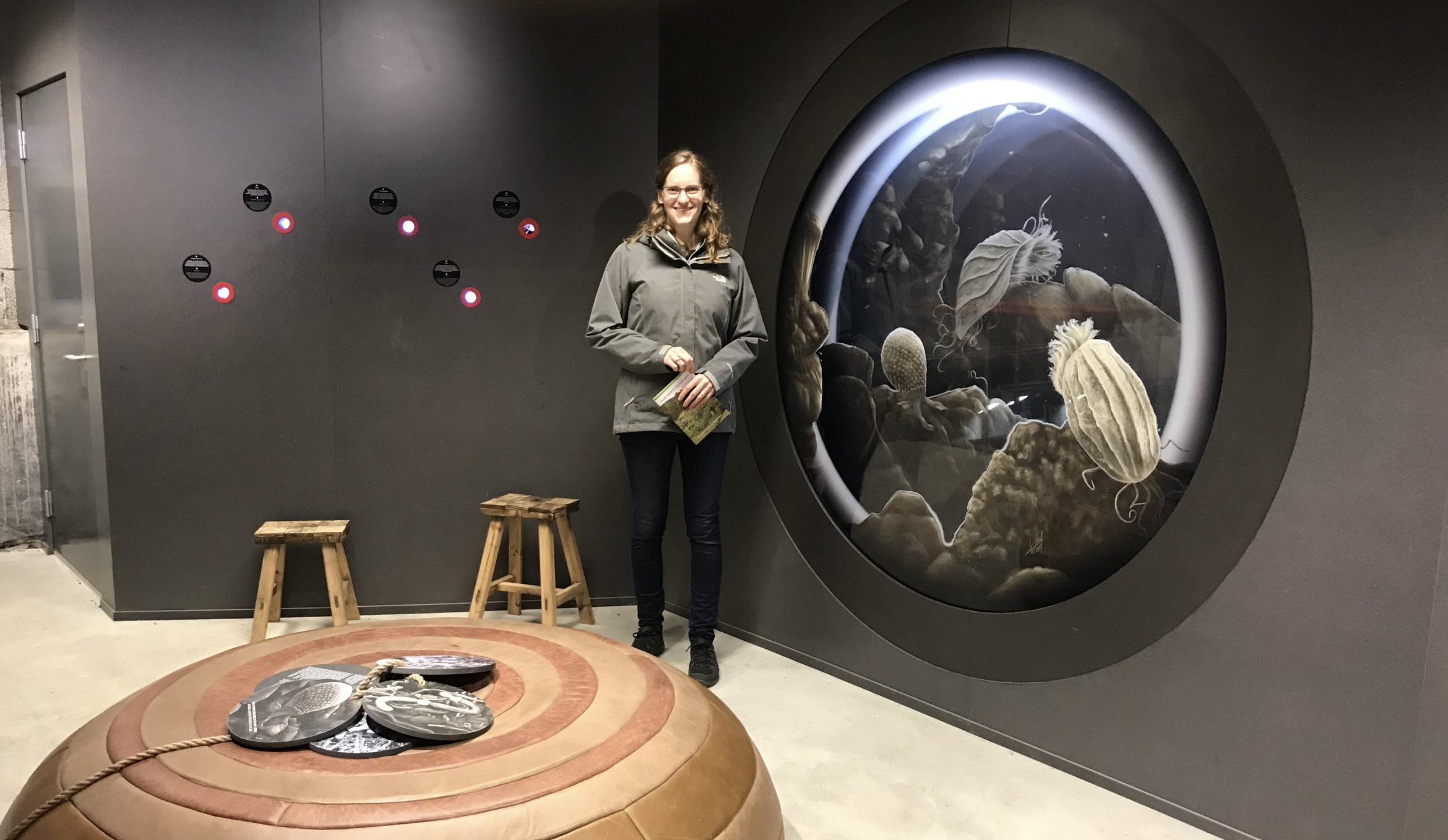 Kate Solbakk at art exhibit