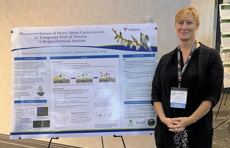 Karen Koornreef with her poster presentation