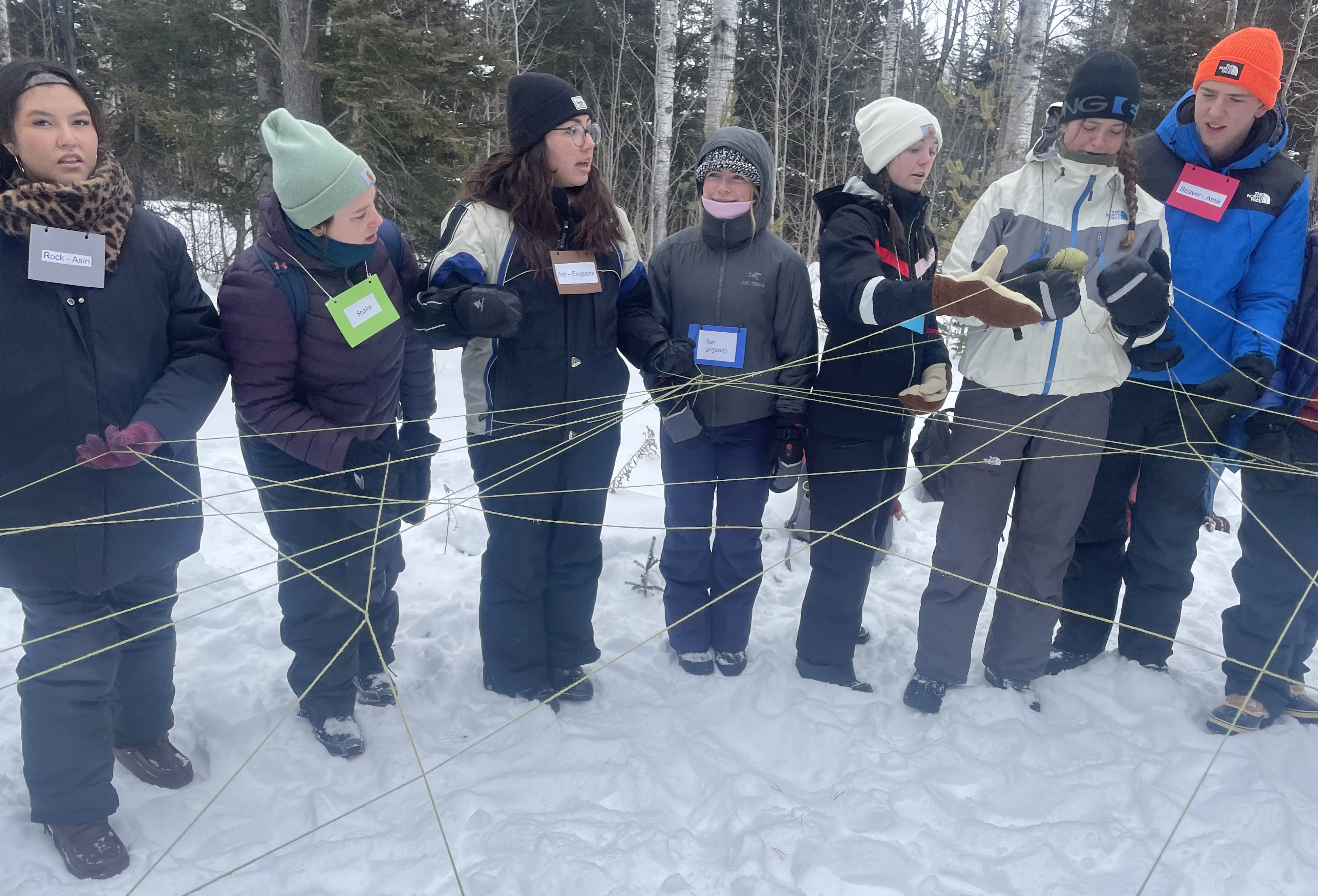 Rayanna TAing a Lakehead Outdoor Rec Class