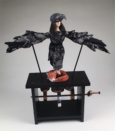 A woman as a raven