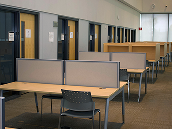 Study cubicles in the Learning Commons