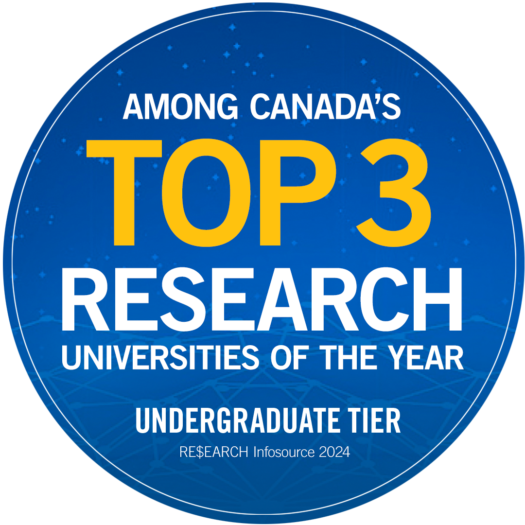 Among Canada's top 3 research universities of the year (undergraduate tier)