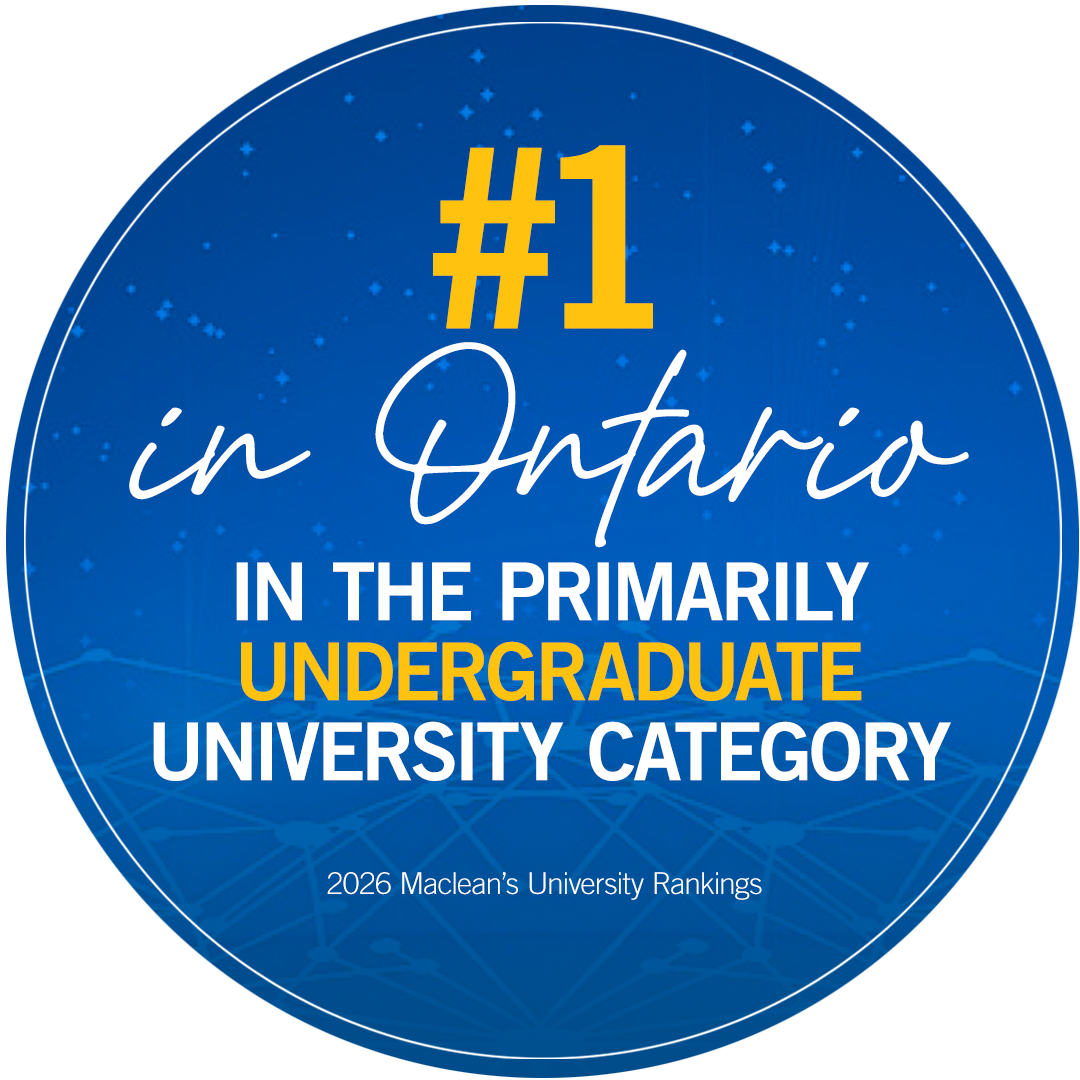 #1 in Ontario in the primarily undergraduate university category