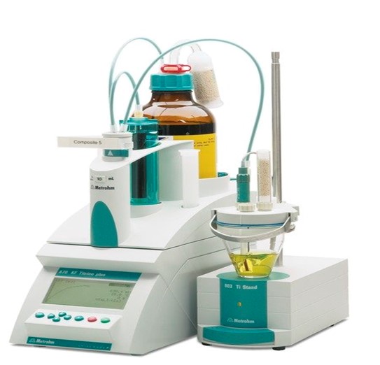 Photo of the Potentiometric and Conductometric Titrators (three included in same order as displayed on website), Metrohm 870 KF Titrino plus, Metrohm Titrando 905, Metrohm 785 Titrino