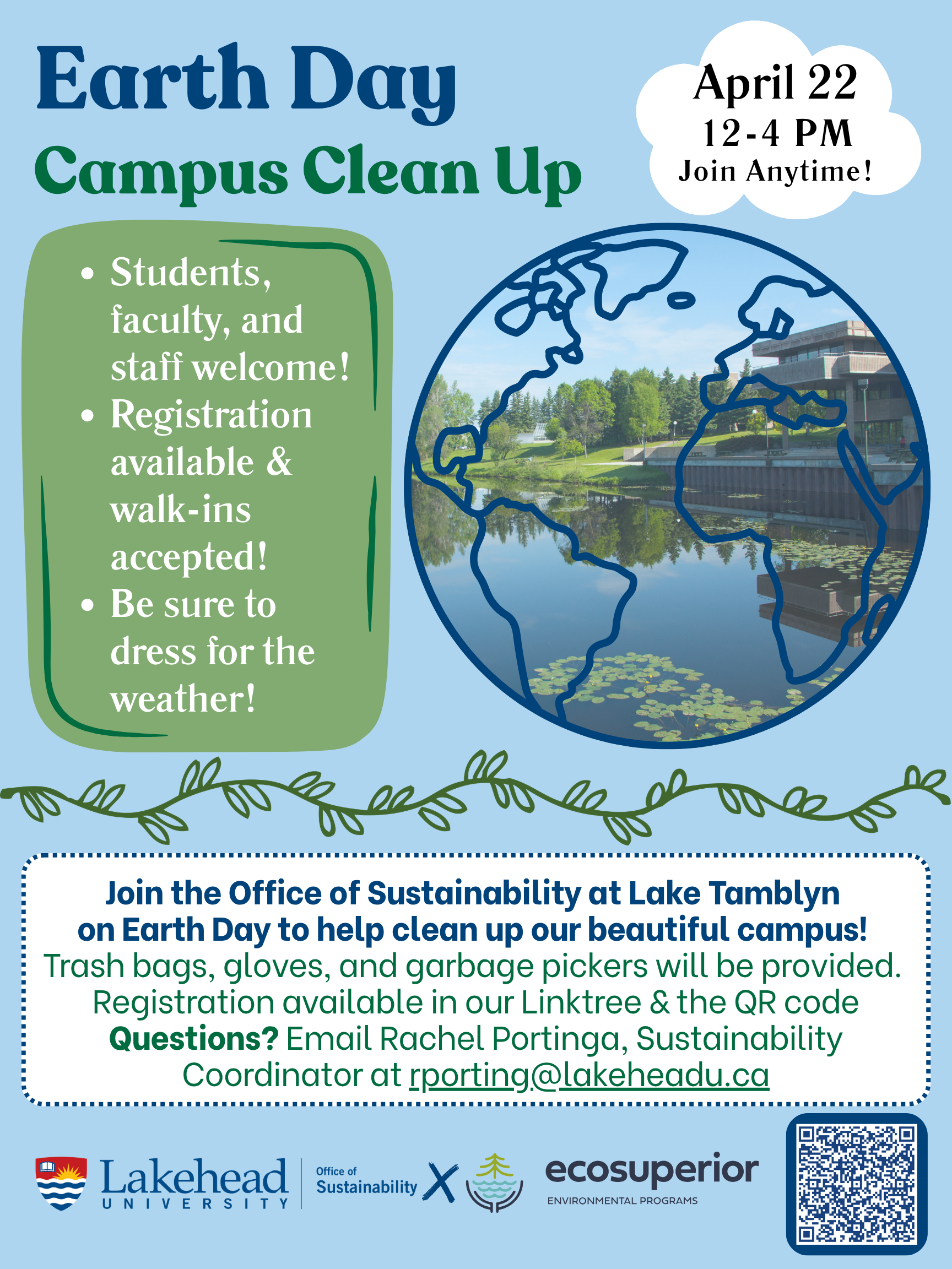 Poster for Earth Day 2026 Clean Up event