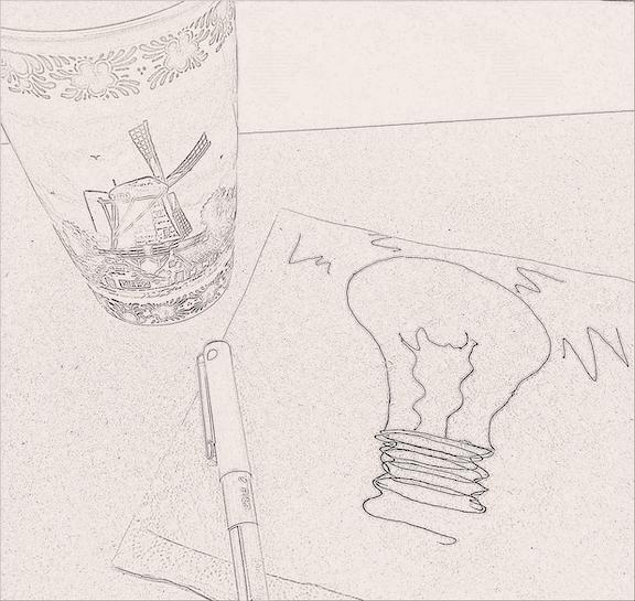 sketch of napkin doodle