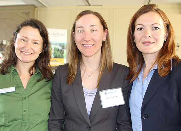 Left to right: Dr. Katherine Becker; Terri-Lyn Clark and Dr. Sonia Mastrangelo