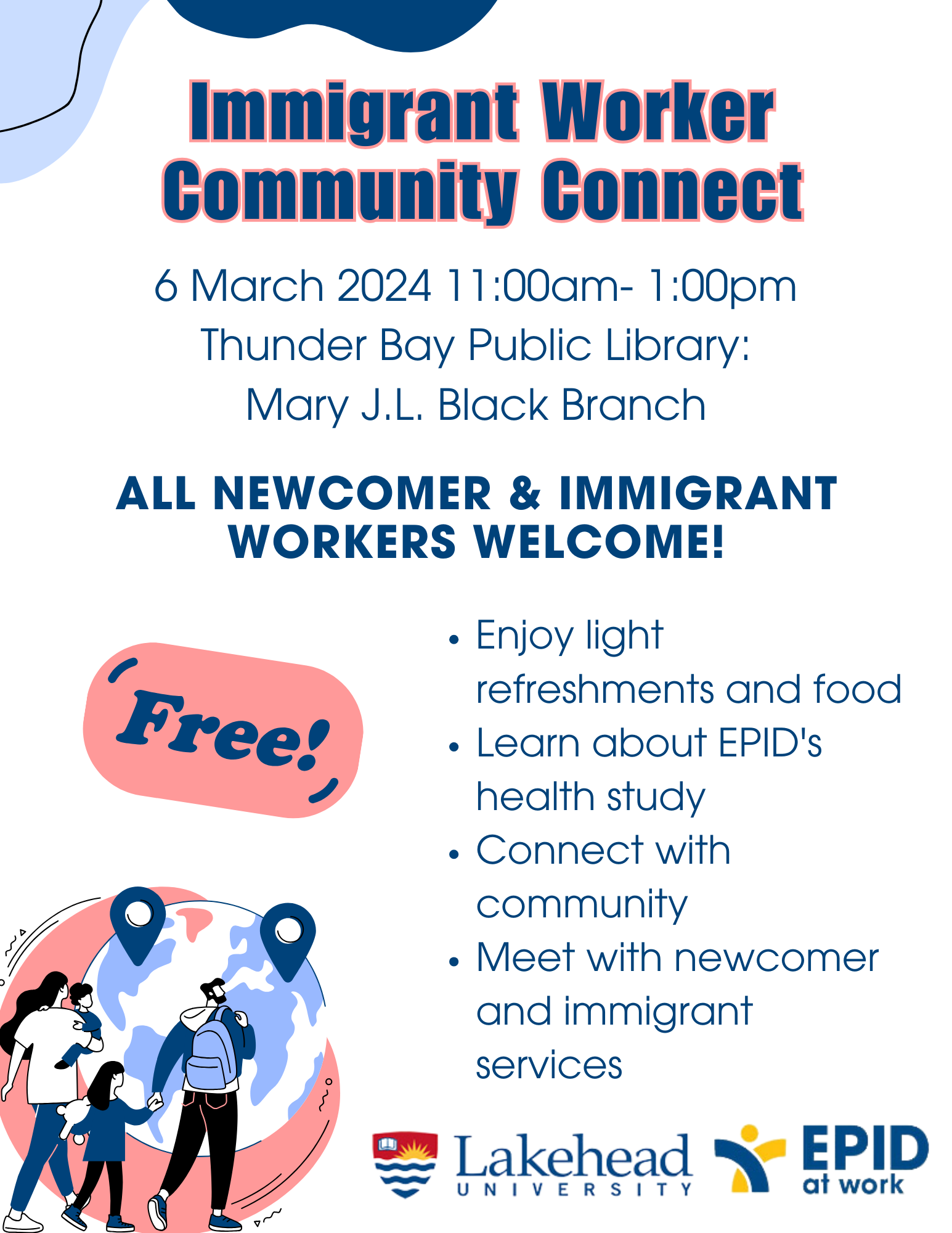 Immigrant Worker Community Connect event poster