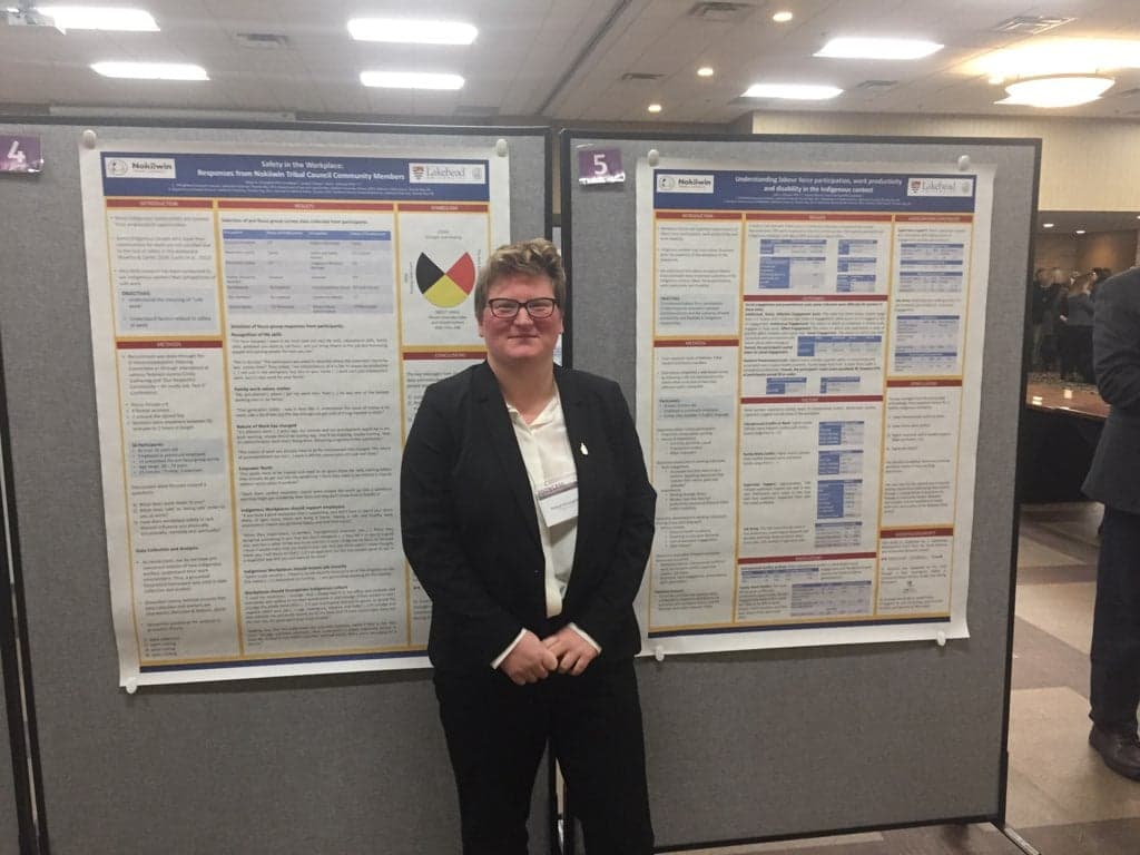 Robyn presenting her work at the event