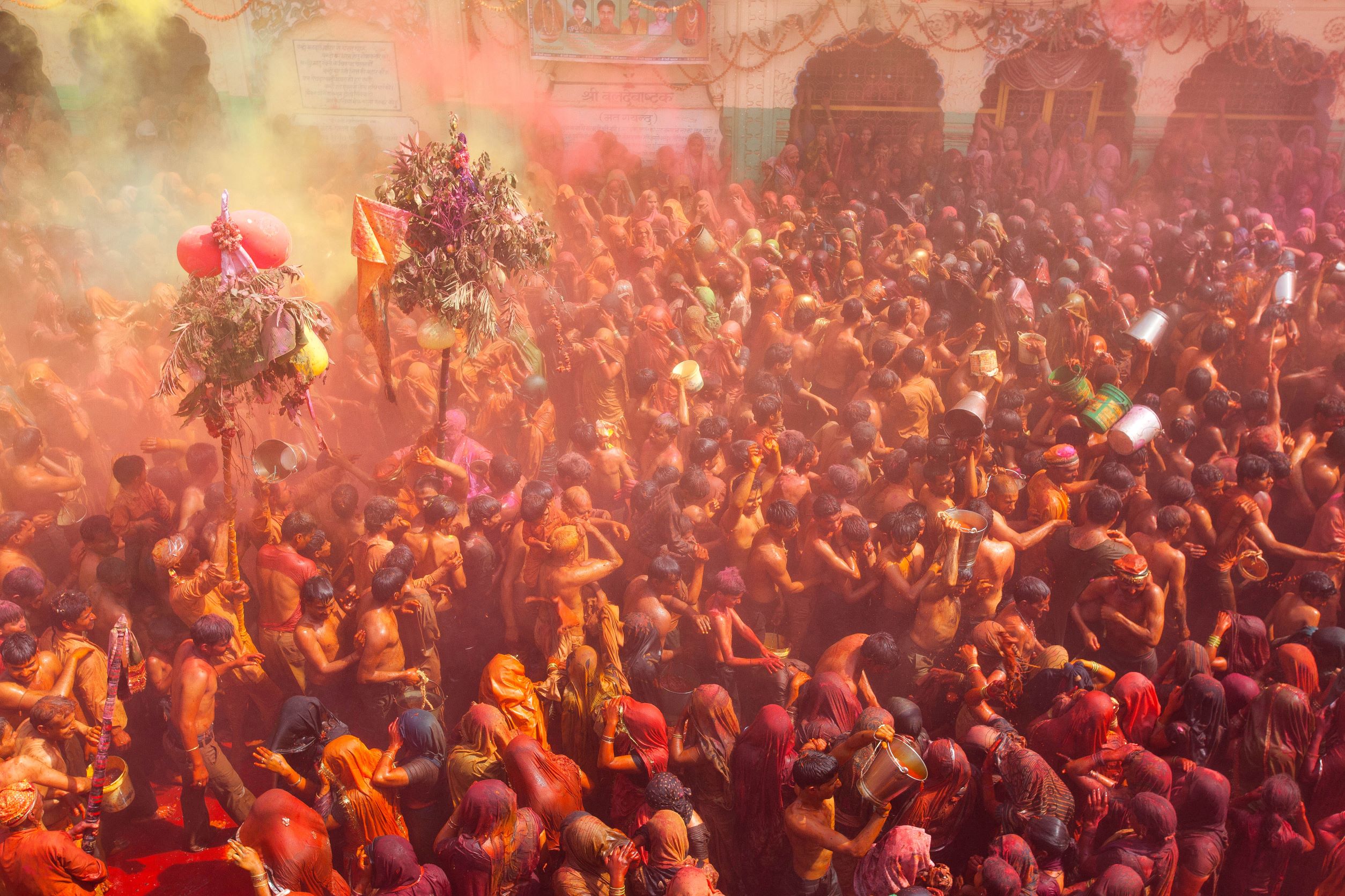 Celebrants at a Holi Festival in India