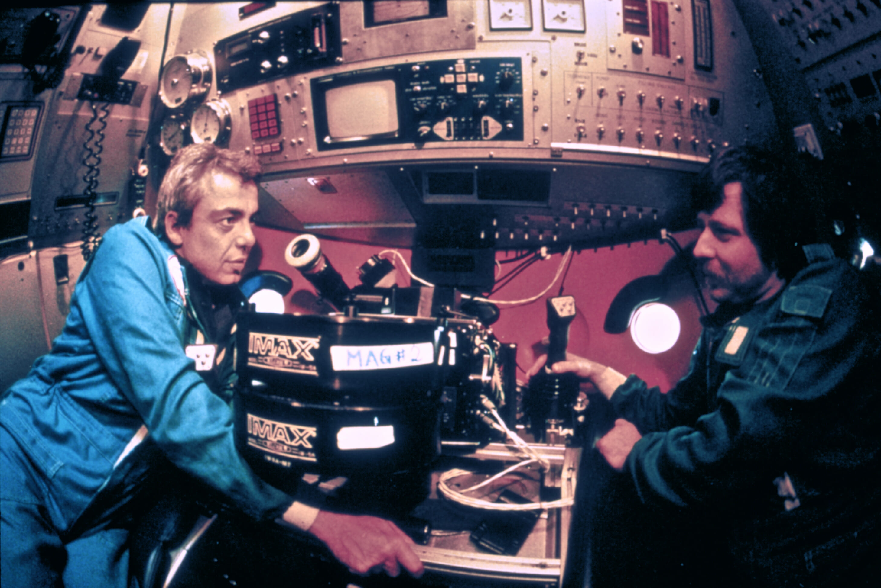 Stephen in Mir Submersible Stephen in Mir submersible with IMAX camera and pilot Evgeny Cherniev