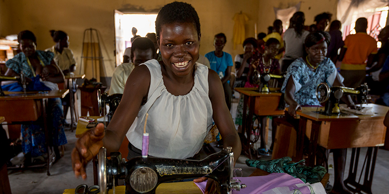 A South-Sudanese woman takes part in one of War Child Canada’s job training programs