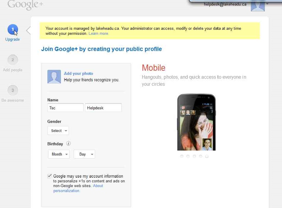 Google Hangouts Lakehead University