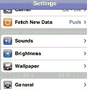IOS settings (Apple)