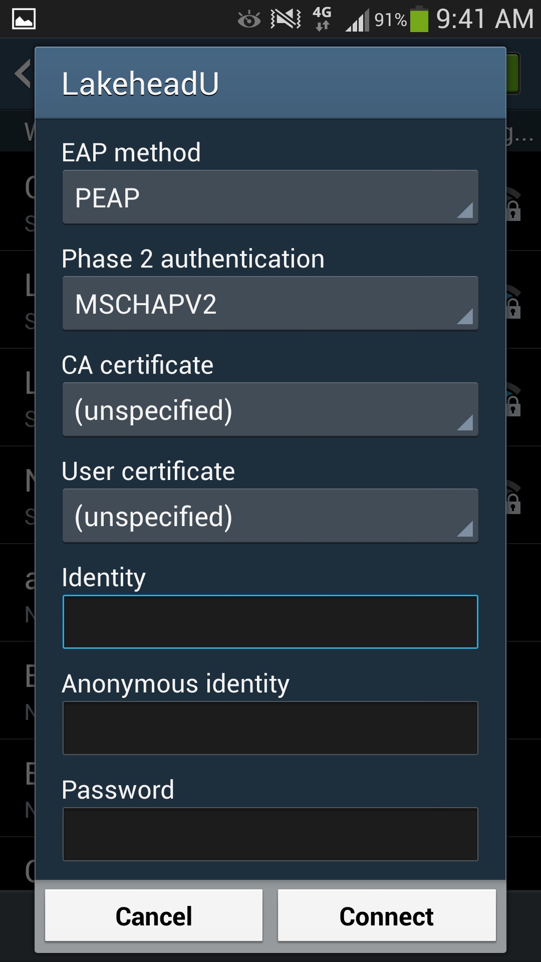 Android Wireless Lakehead University
