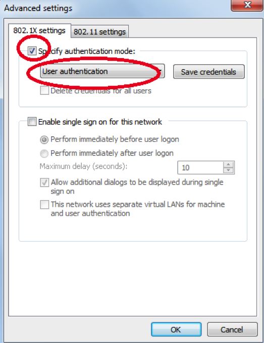 Select user authentication
