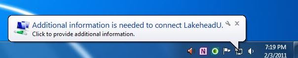 Click on additional information is needed to connect LakeheadU wireles