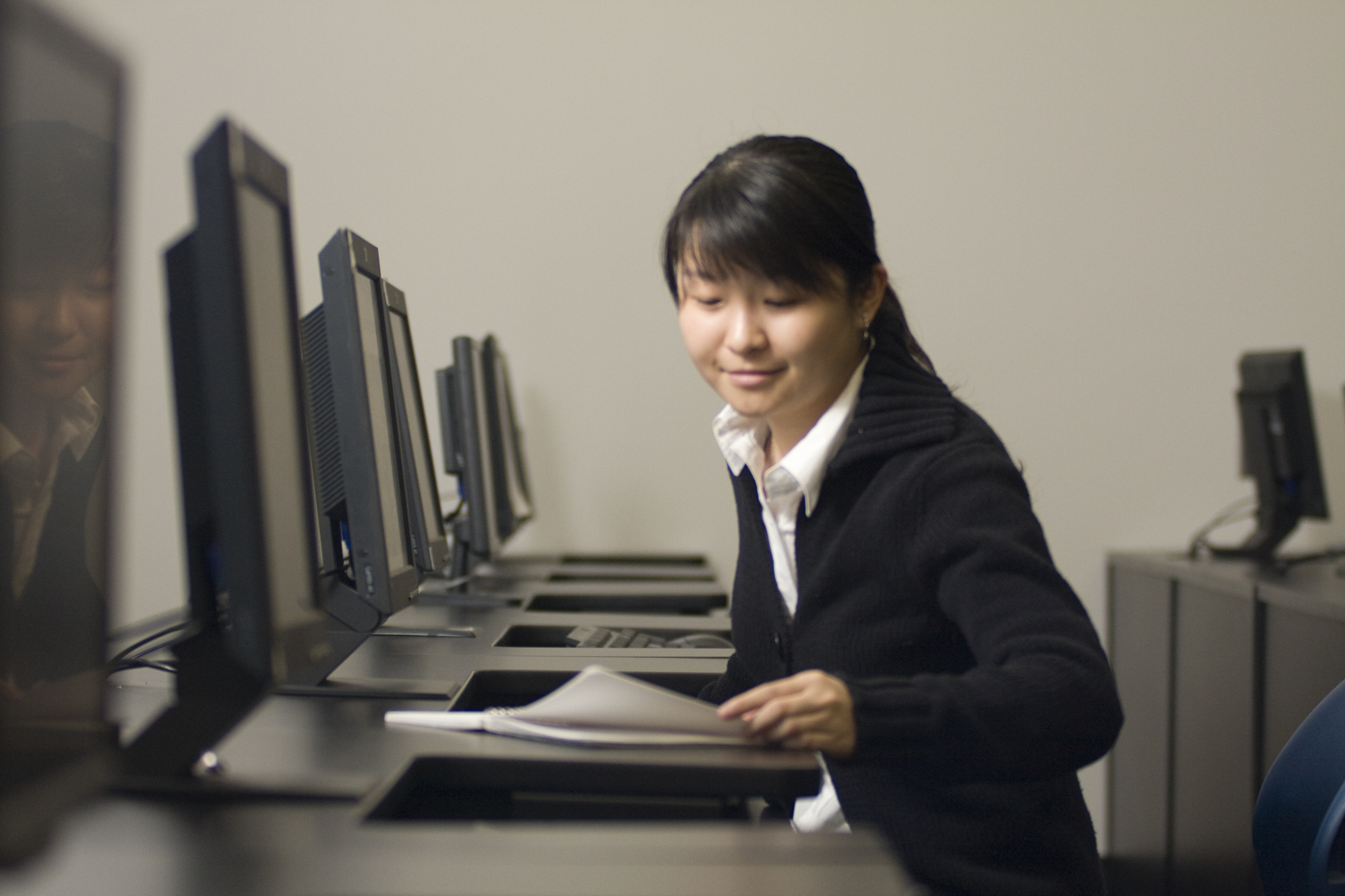 Student at work in one of the ATAC computer labs