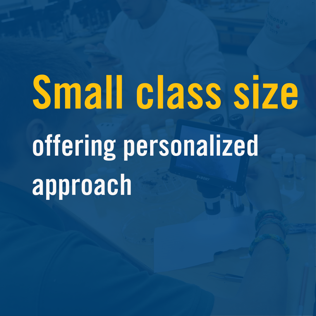 Small class size  offering personalized approach