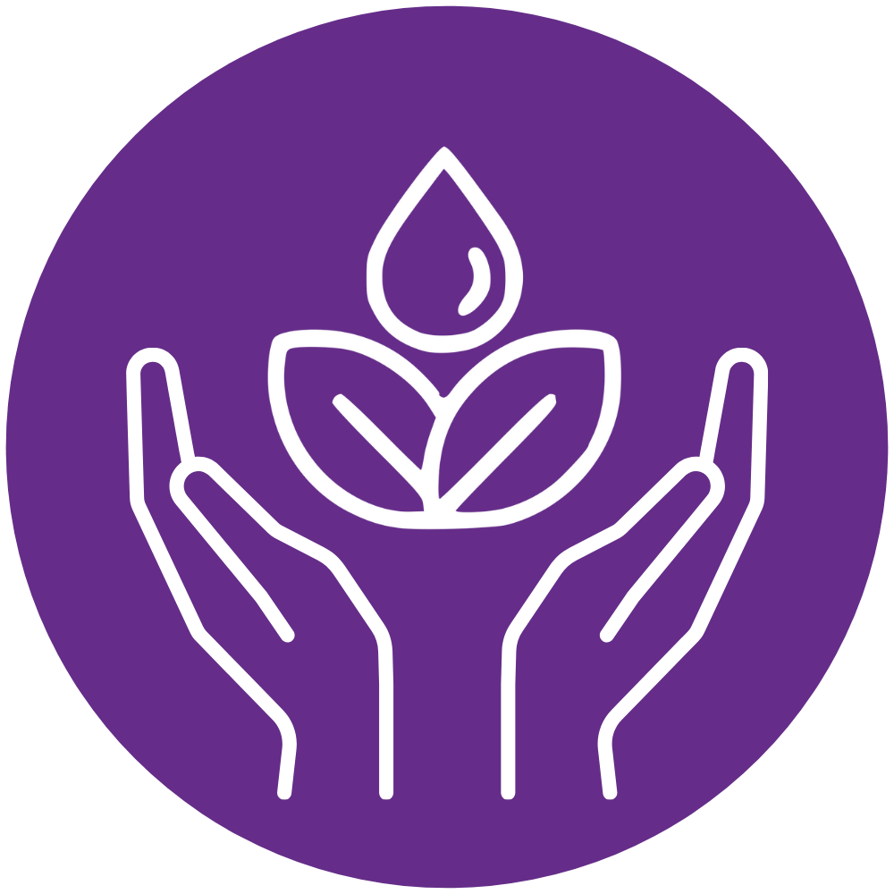 Peer wellness logo- lotus in hands
