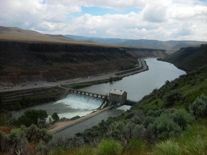 River and dam