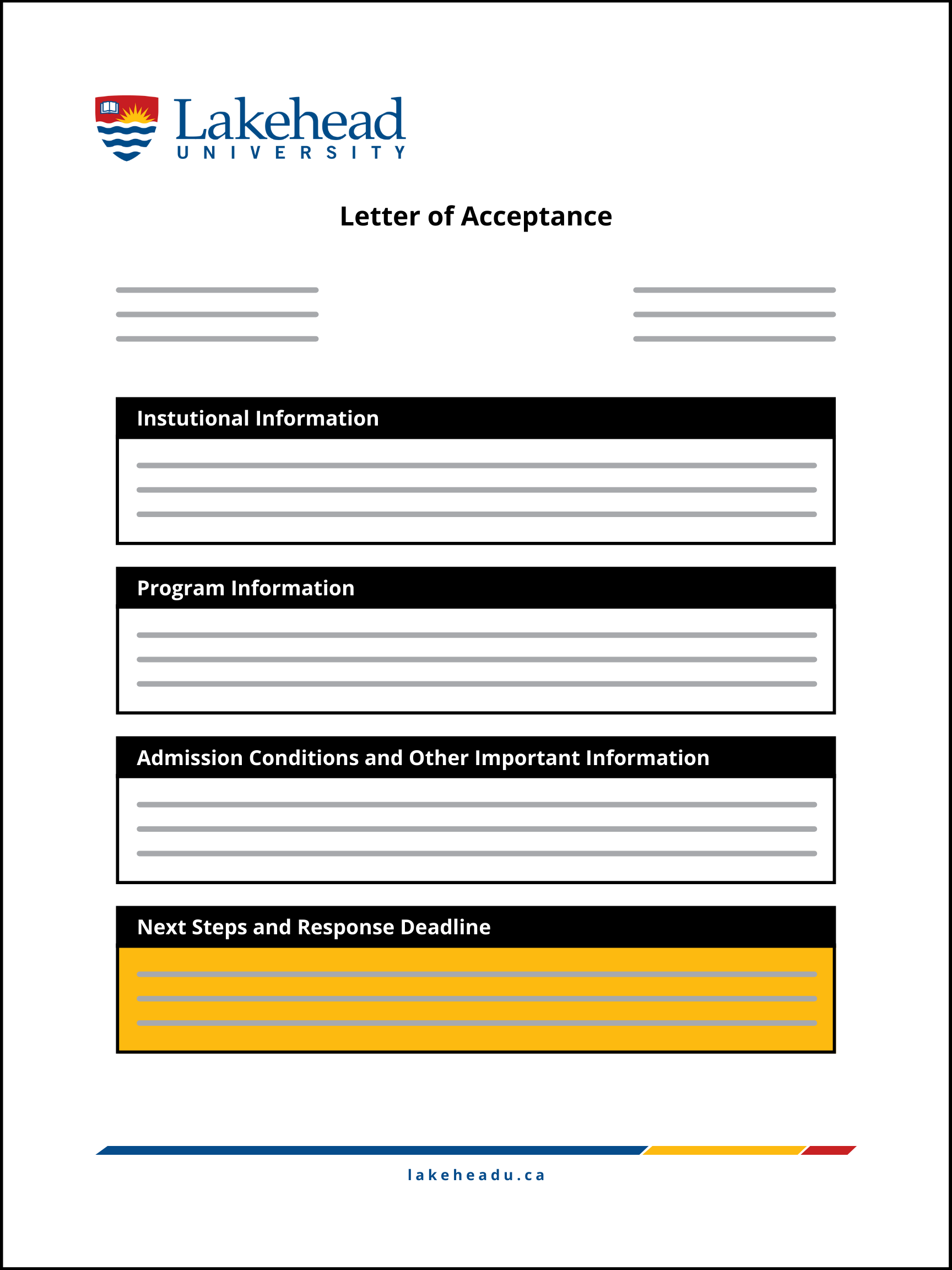 Letter of Acceptance - next steps