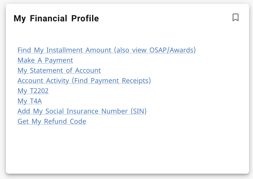 My Financial Profile