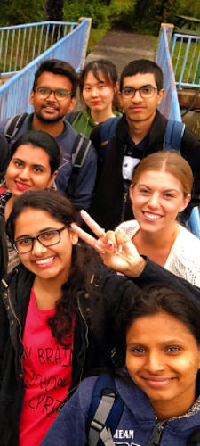 A group of smiling students