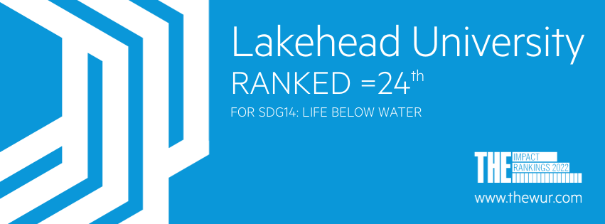 Lakehead University ranked 24th for Sustainable Development Goal 14 Life Below Water