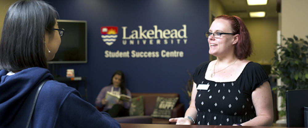 an international student gets help from a Student Success Centre professional