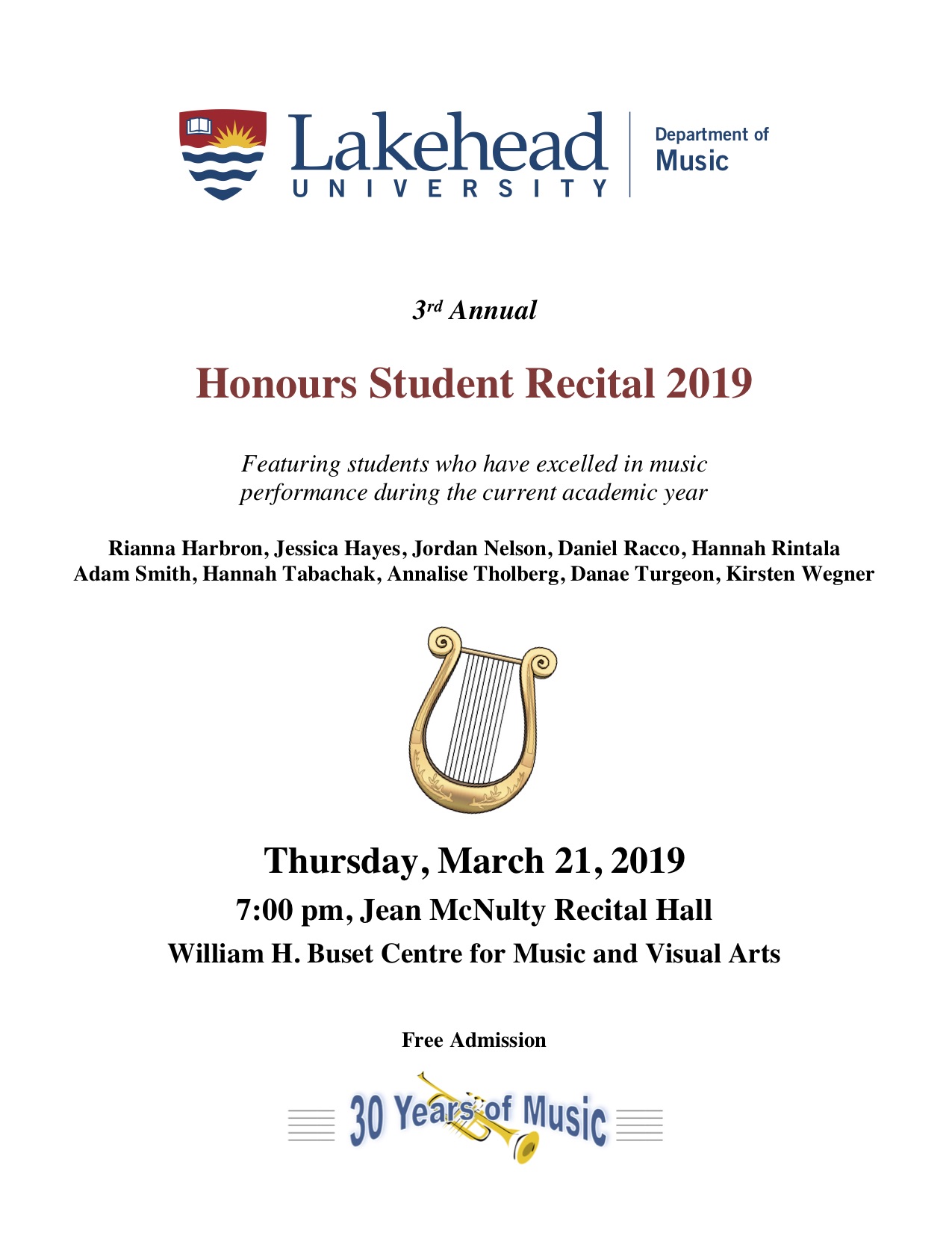 Honours Student Recital