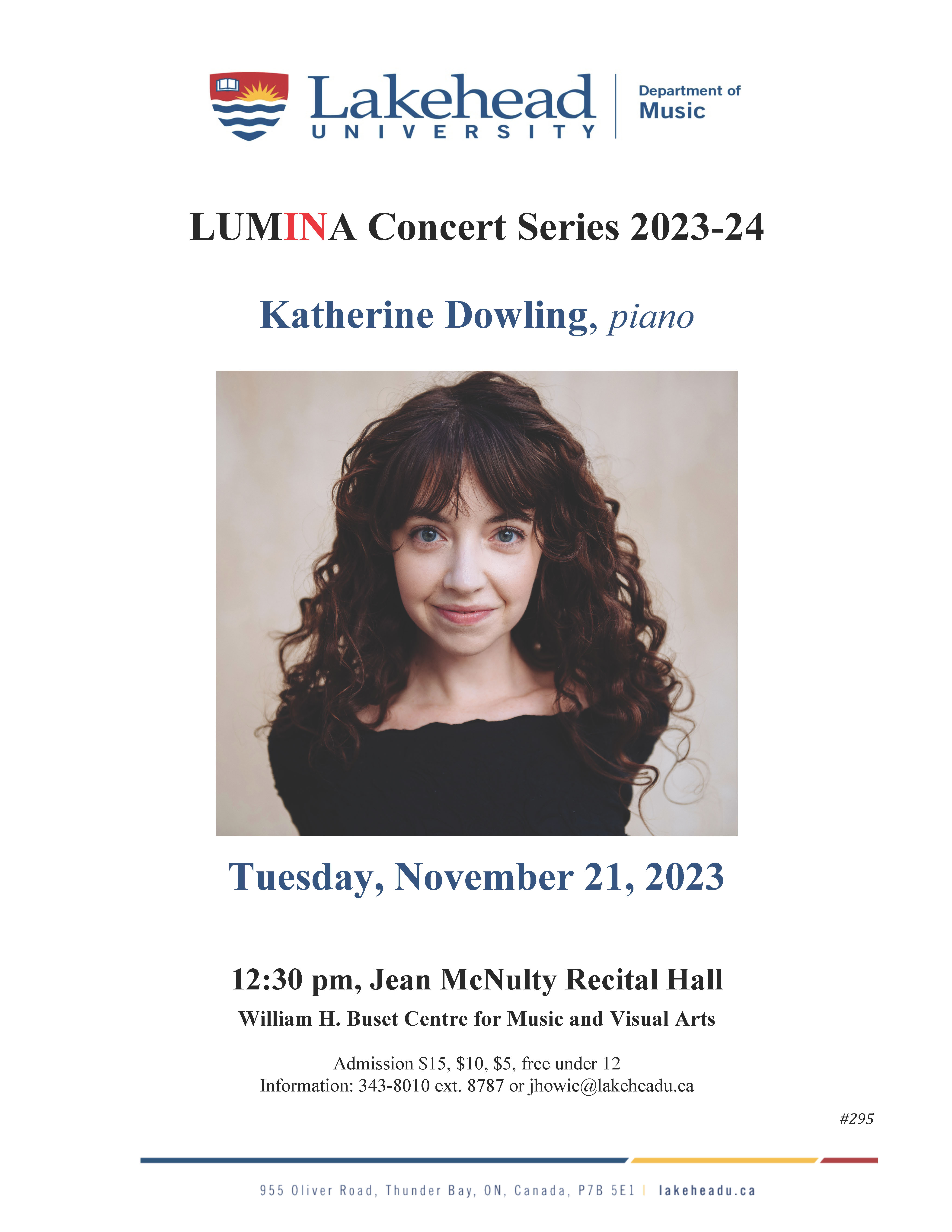 Katherine Dowling, piano concert