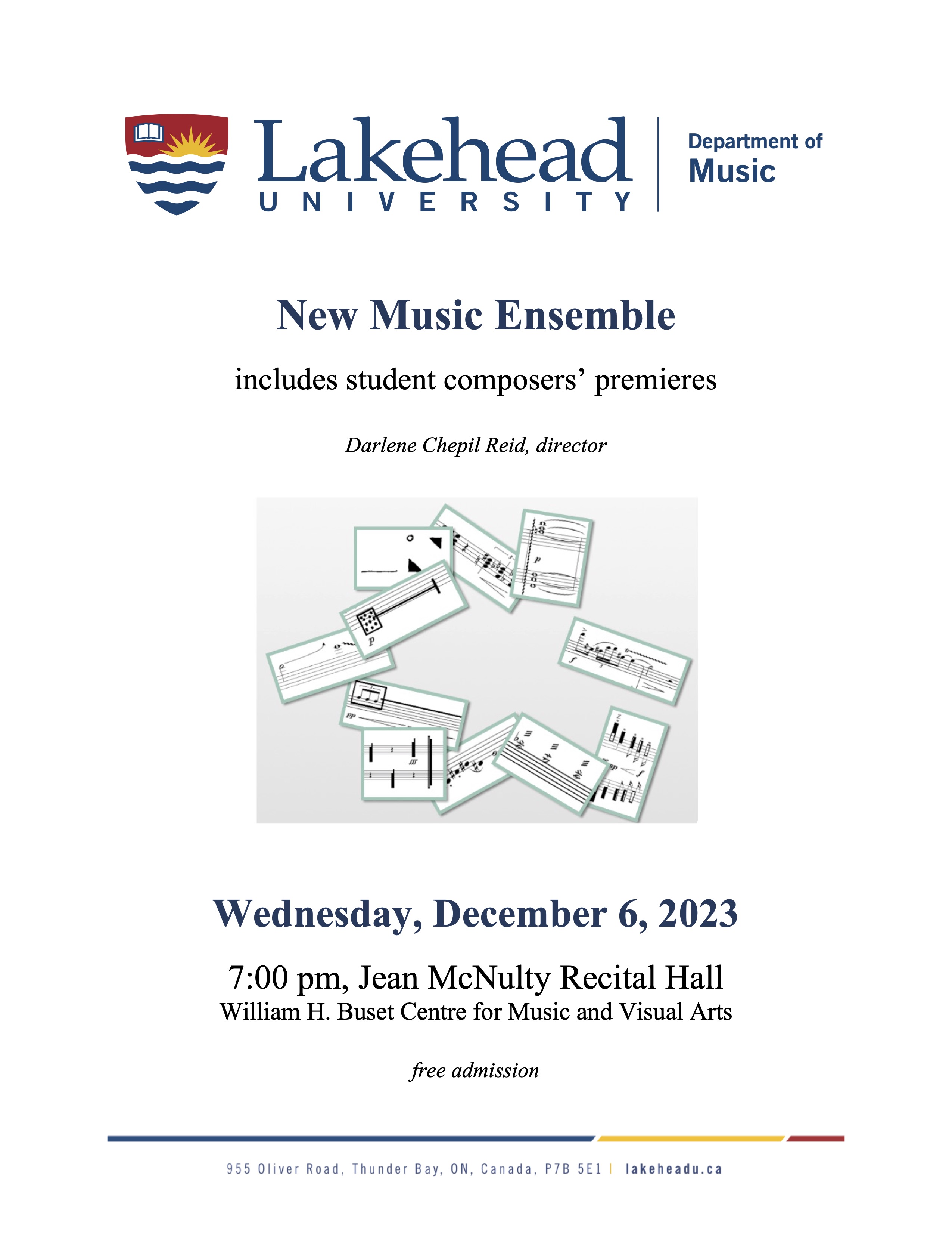New Music Ensemble poster