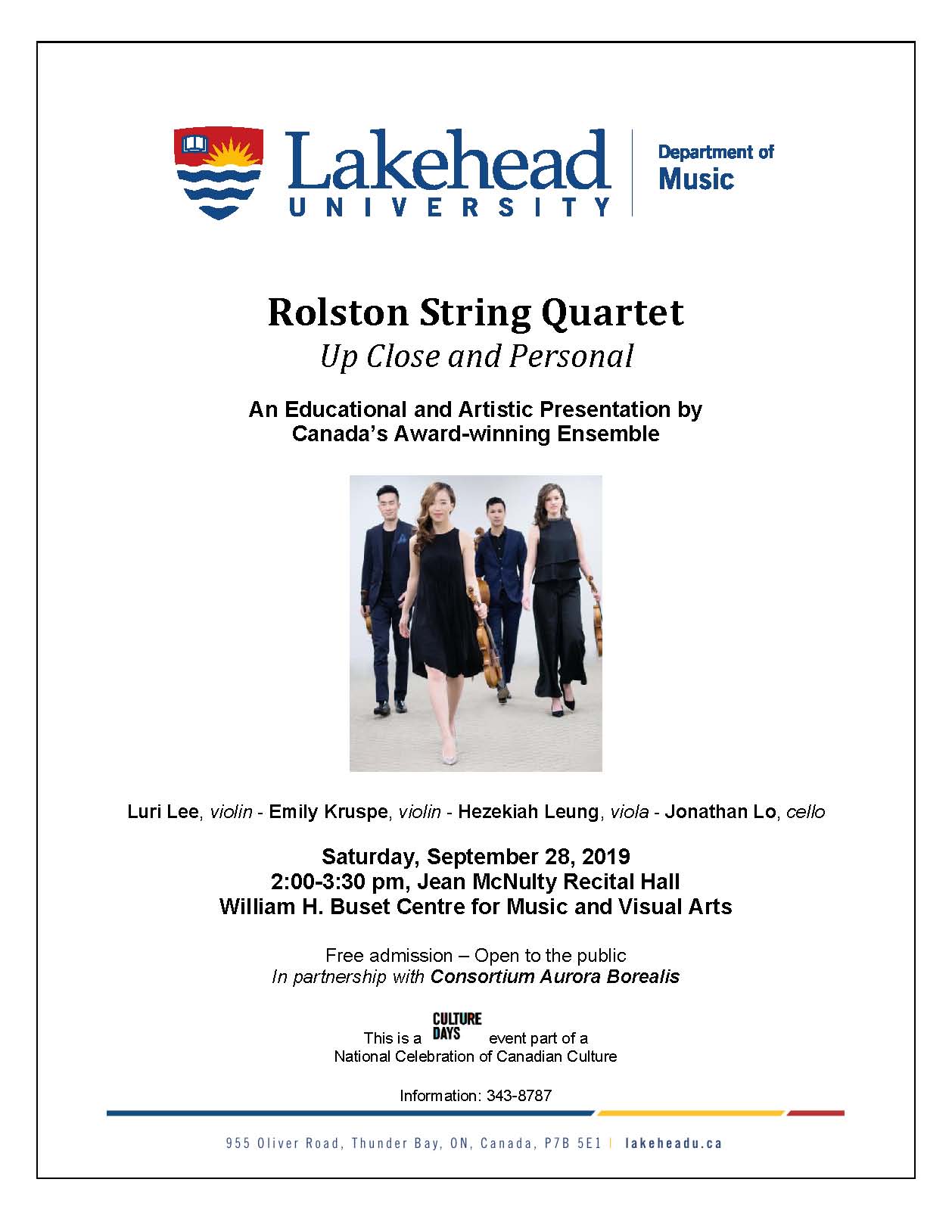 Up Close and Personal - Rolston String Quartet