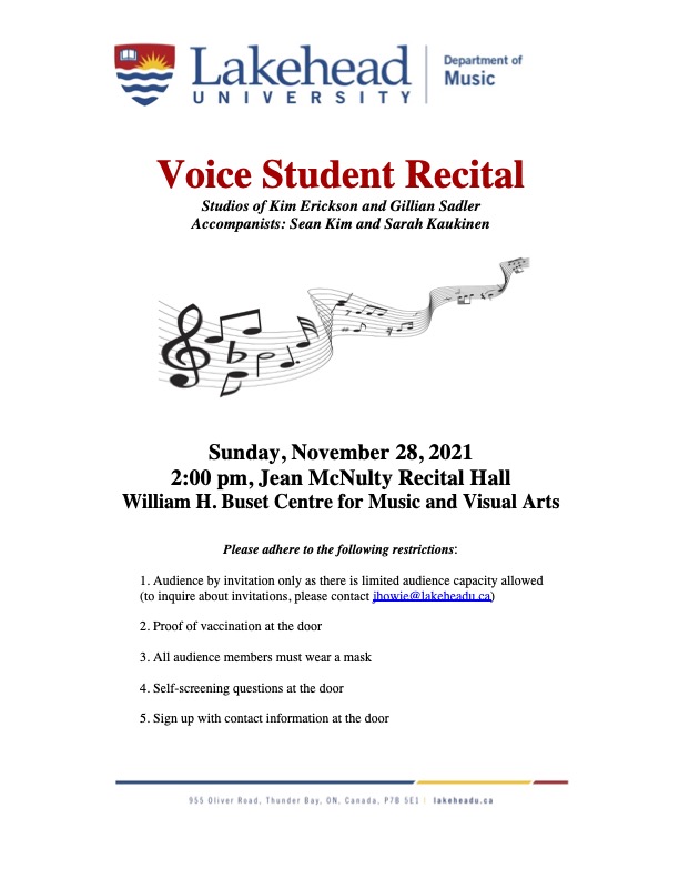 Voice Recital Poster
