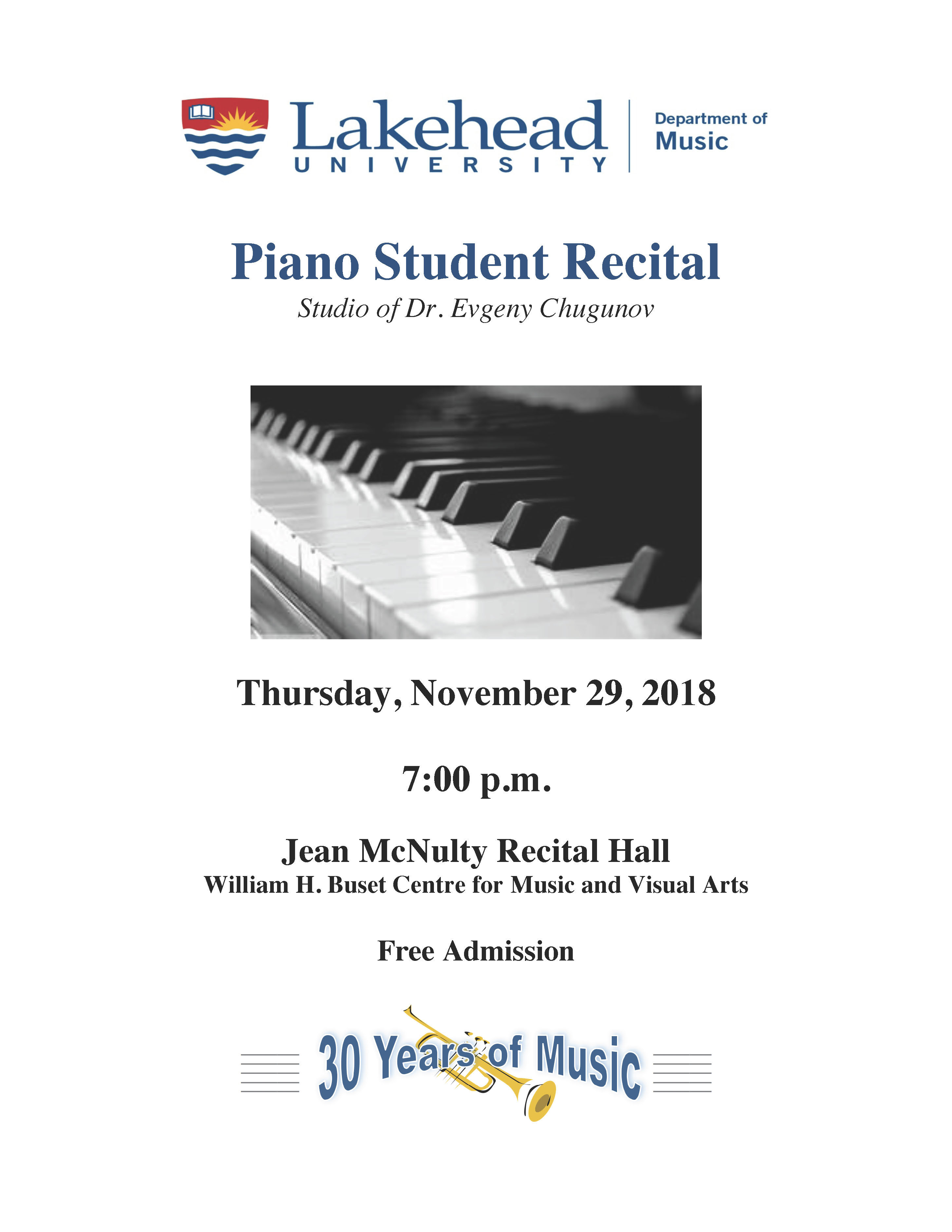 Student Piano Recital