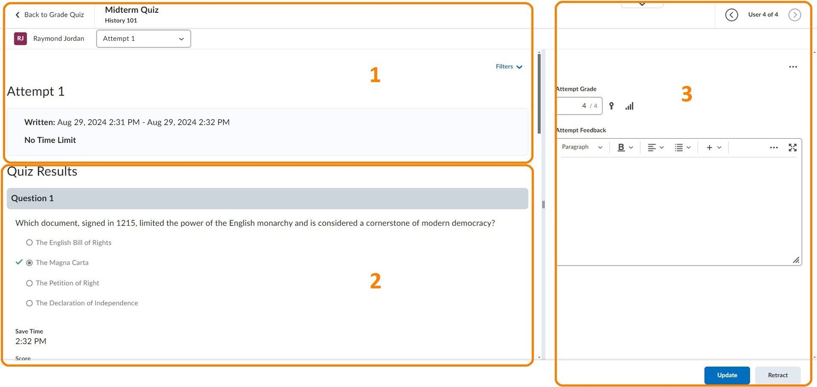<br/>Figure: Overview of the new quiz evaluation experience.