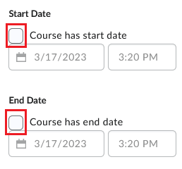 Image of Start and End Date